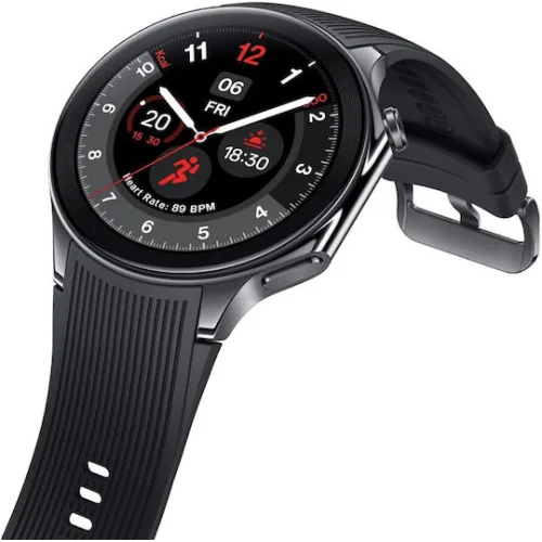 OnePlus Watch 2 Stainless Steel 47mm Αδιάβροχο με Παλμογράφο (Black Steel)