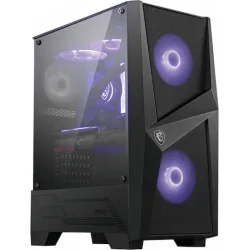 MSI PC CHASSIS MAG FORGE 100M BLACK, MIDI TOWER ATX, RGB LIGHTING, W/O PSU, Front: 2x 120mm RGB Fan, Rear: 1x 120mm Fan, 2YW