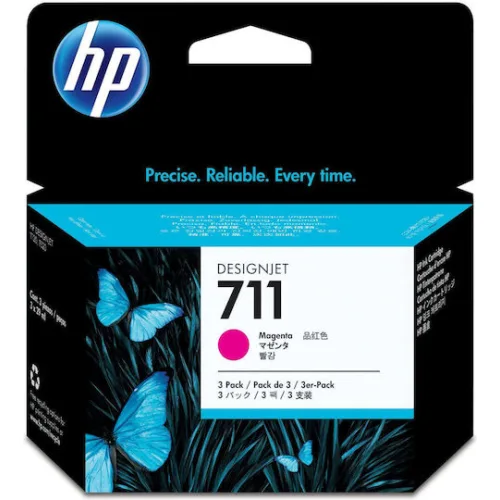 HP 711 Γνήσιο Μελάνι Εκτυπωτή InkJet Ματζέντα (CZ135A)