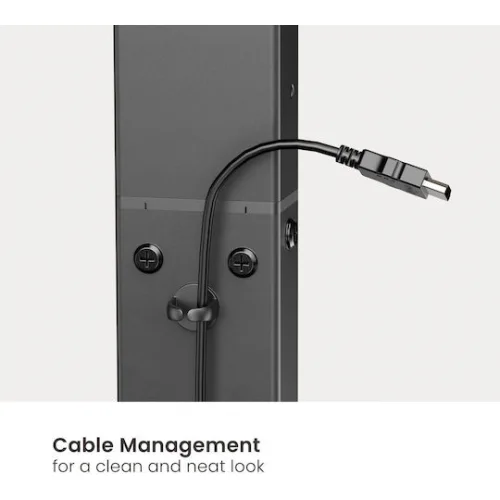 Powertech PT-1445 Επιτραπέζια Βάση Τηλεόρασης έως 65" και 40kg Ασημί