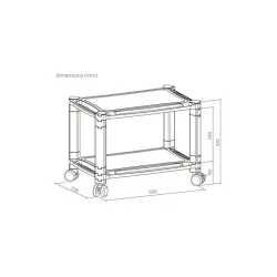 Ραφιέρα Δαπέδου Μαύρη 50x33x37εκ.