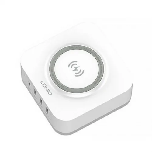 Ldnio Φορτιστής Χωρίς Καλώδιο με 3 Θύρες USB-A και Θύρα USB-C 32W Λευκός (AW004)