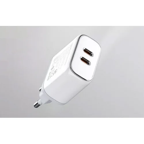Ldnio Φορτιστής με 2 Θύρες USB-C και Καλώδιο USB-C - Lightning 35W Power Delivery Λευκός (A2528M)