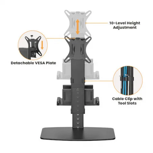 Powertech Βάση Γραφείου Οθόνης έως 32" (PT-1449)