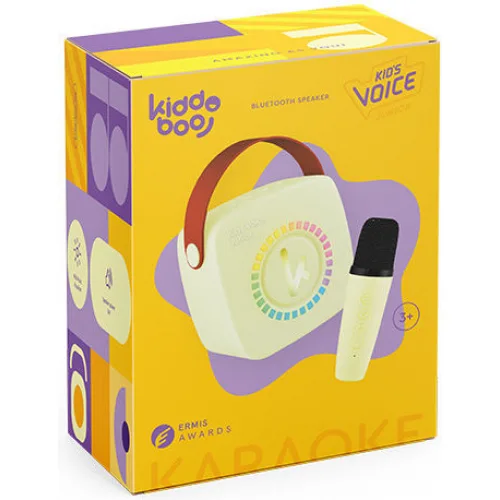 Kiddoboo Ηχείο Karaoke με Ασύρματο Μικρόφωνο και Εφέ Φωτισμού NikoletaTV σε Κίτρινο Χρώμα