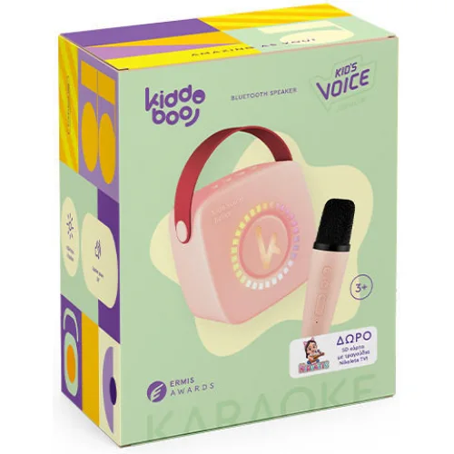Kiddoboo Ηχείο Karaoke με Ασύρματο Μικρόφωνο και Εφέ Φωτισμού NikoletaTV σε Ροζ Χρώμα