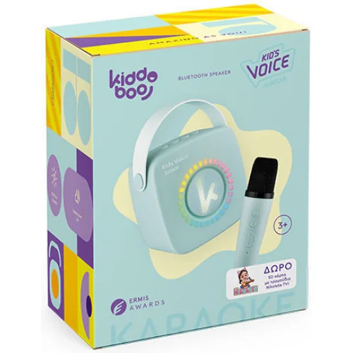 Kiddoboo Ηχείο Karaoke με Ασύρματο Μικρόφωνο και Εφέ Φωτισμού NikoletaTV σε Μπλε Χρώμα