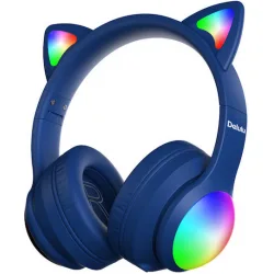 Kiddoboo Delulu Ασύρματα Bluetooth Over Ear Ακουστικά με 8 ώρες Λειτουργίας Μπλε