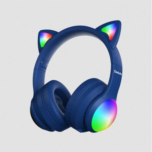 Kiddoboo Delulu Ασύρματα Bluetooth Over Ear Ακουστικά με 8 ώρες Λειτουργίας Μπλε