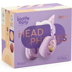 Kiddoboo Delulu Ασύρματα Bluetooth On Ear Ακουστικά με 6 ώρες Λειτουργίας Χρυσά