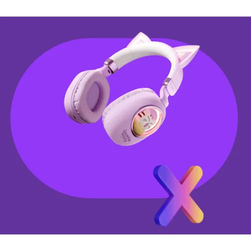 Kiddoboo Delulu Ασύρματα Bluetooth On Ear Ακουστικά με 6 ώρες Λειτουργίας Χρυσά