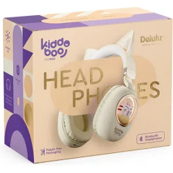 Kiddoboo Delulu Ασύρματα Bluetooth On Ear Ακουστικά με 6 ώρες Λειτουργίας Χρυσά
