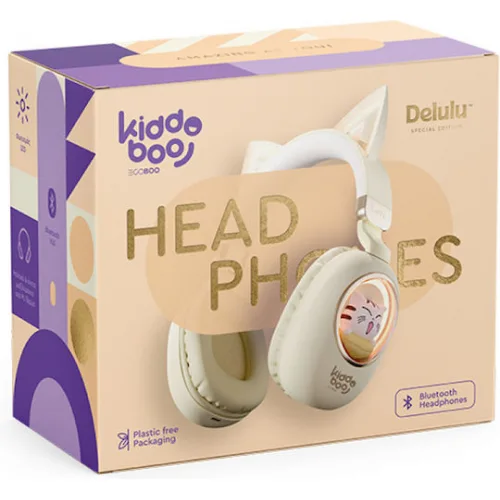 Kiddoboo Delulu Ασύρματα Bluetooth On Ear Ακουστικά με 6 ώρες Λειτουργίας Χρυσά