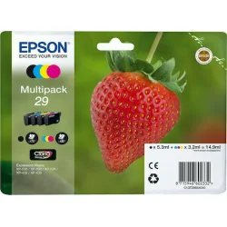 Epson 29 Γνήσιο Πακέτο 4 Μελανιών Εκτυπωτή InkJet Κίτρινο / Κυανό / Ματζέντα / Μαύρο (C13T29864010 C13T29864012)