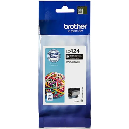 Brother LC-424 Γνήσιο Μελάνι Εκτυπωτή InkJet Μαύρο (LC-424BK)