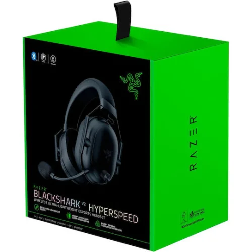 Razer BlackShark V2 HyperSpeed Ασύρματο Over Ear Gaming Headset με σύνδεση Bluetooth / USB