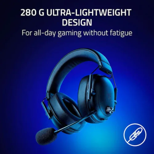 Razer BlackShark V2 HyperSpeed Ασύρματο Over Ear Gaming Headset με σύνδεση Bluetooth / USB