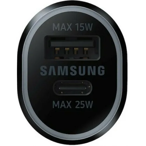 Samsung Φορτιστής Αυτοκινήτου 40W με Θύρες: 1xUSB 1xType-C Μαύρος