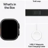 Apple Watch Ultra 2 2024 Titanium 49mm Αδιάβροχο με eSIM και Παλμογράφο (Black Titanium Case with Black Trail Loop - M/L)