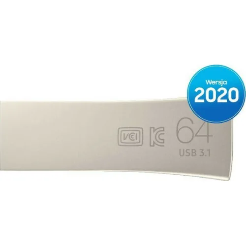 Samsung Bar Plus 64GB USB 3.1 Stick Ασημί