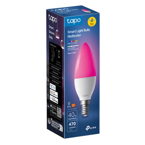 TP-LINK Smart Λάμπα LED 4.8W για Ντουί E14 RGBW 470lm