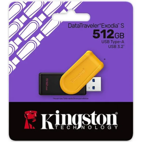 Kingston DataTraveler Exodia S 512GB USB 3.2 Stick Κίτρινο