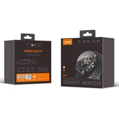 Ldnio SW01 Smartwatch με Παλμογράφο (Μαύρο)