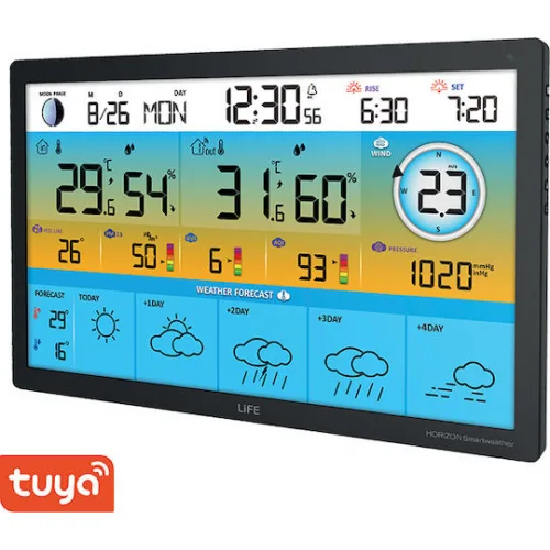 Life 221-0492 Ασύρματος Μετεωρολογικός Σταθμός Ψηφιακός Επιτραπέζιος / Επίτοιχος