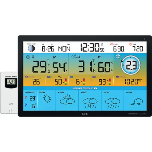 Life 221-0492 Ασύρματος Μετεωρολογικός Σταθμός Ψηφιακός Επιτραπέζιος / Επίτοιχος