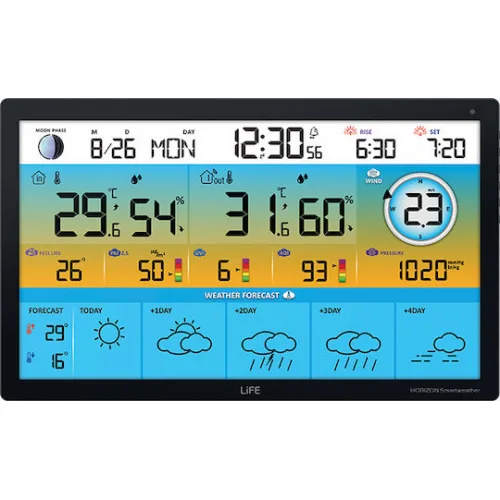 Life 221-0492 Ασύρματος Μετεωρολογικός Σταθμός Ψηφιακός Επιτραπέζιος / Επίτοιχος