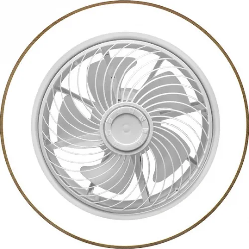 Life Ανεμιστήρας Οροφής 48.26cm με Φως και Τηλεχειριστήριο Λευκός