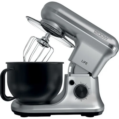 Life Argento Κουζινομηχανή 1200W με Ανοξείδωτο Κάδο 5lt