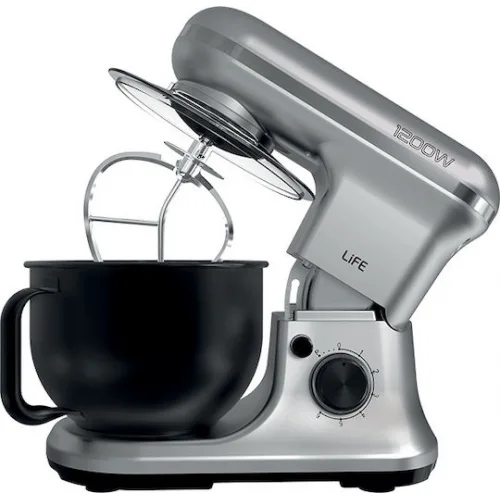Life Argento Κουζινομηχανή 1200W με Ανοξείδωτο Κάδο 5lt