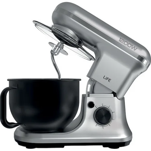 Life Argento Κουζινομηχανή 1200W με Ανοξείδωτο Κάδο 5lt
