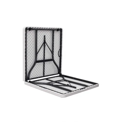 Πλαστικό Τραπέζι Catering Εξωτερικού Χώρου Πτυσσόμενο με Μεταλλικό Σκελετό Λευκό 152x75.5x72εκ.