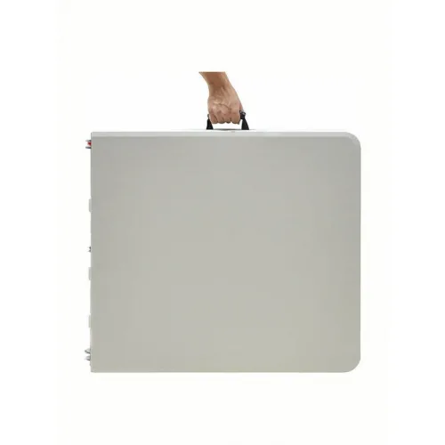 Πλαστικό Τραπέζι Catering Εξωτερικού Χώρου Πτυσσόμενο με Μεταλλικό Σκελετό Λευκό 152x75.5x72εκ.