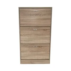Ξύλινη Παπουτσοθήκη με 3 Ράφια Μπεζ Μ63xΠ24xΥ115cm