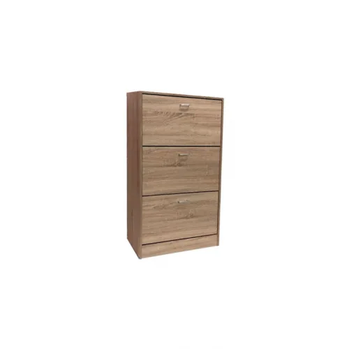 Ξύλινη Παπουτσοθήκη με 3 Ράφια Μπεζ Μ63xΠ24xΥ115cm
