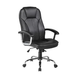 Καρέκλα Διευθυντική με Ανάκλιση Μαύρη Velco