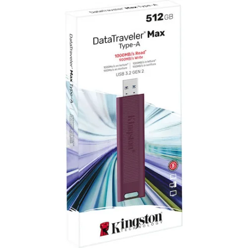 Kingston DataTraveler Max 512GB USB 3.2 Stick Κόκκινο