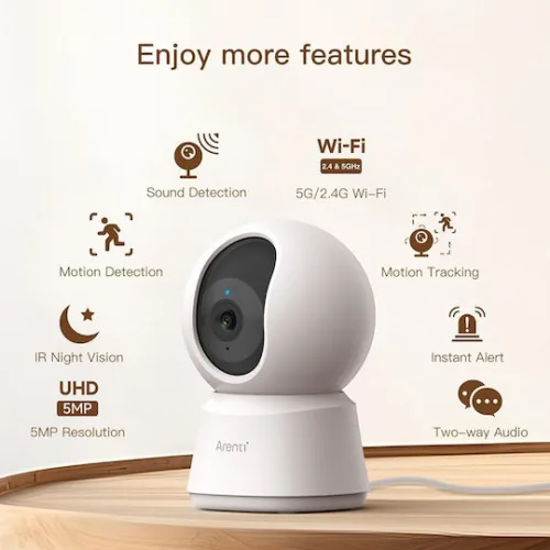 Arenti P2F IP Κάμερα Παρακολούθησης Wi-Fi Full HD+ 5MP με Αμφίδρομη Επικοινωνία