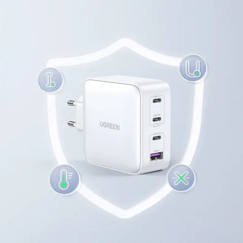 Ugreen Φορτιστής Χωρίς Καλώδιο GaN με Θύρα USB-A και 3 Θύρες USB-C 100W Λευκός (CD226)