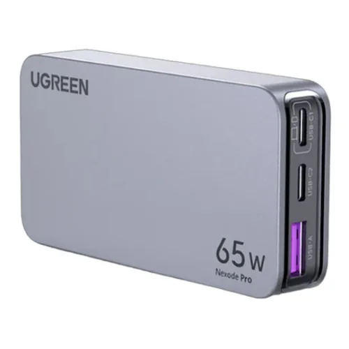 Ugreen Φορτιστής Χωρίς Καλώδιο GaN με Θύρα USB-A και 2 Θύρες USB-C 65W Γκρι (Nexode Pro)