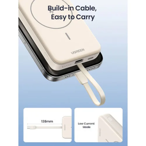 Ugreen PB760 MagSafe Power Bank 10000mAh 20W με Θύρα USB-C Λευκό