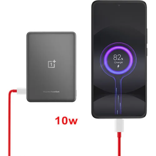 OnePlus Slim Magnetic MagSafe Power Bank 5000mAh 10W με Θύρα USB-C Ασημί