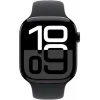 Apple Watch Series 10 Cellular Aluminium 46mm Αδιάβροχο με eSIM και Παλμογράφο (Sport Band Jet Black/Ink)