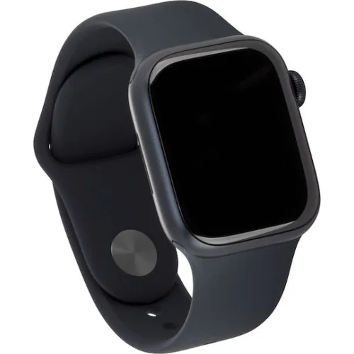 Apple Watch Series 9 Cellular Aluminium 45mm Αδιάβροχο με eSIM και Παλμογράφο (Midnight με Midnight Sport Band (M/L))