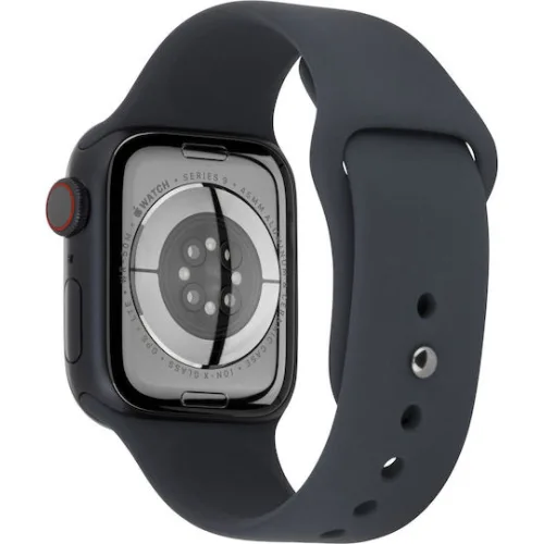 Apple Watch Series 9 Cellular Aluminium 45mm Αδιάβροχο με eSIM και Παλμογράφο (Midnight με Midnight Sport Band (M/L))