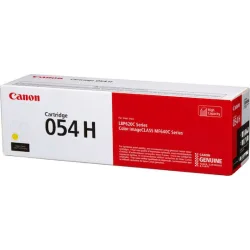 Canon 054H Γνήσιο Toner Laser Εκτυπωτή Κίτρινο High Capacity 2300 Σελίδων (3025C002)