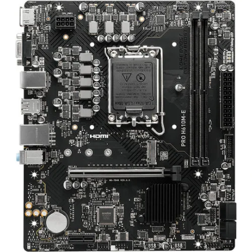 MSI PRO H610M-E Motherboard Micro ATX με Intel 1700 Socket 7D48-019R